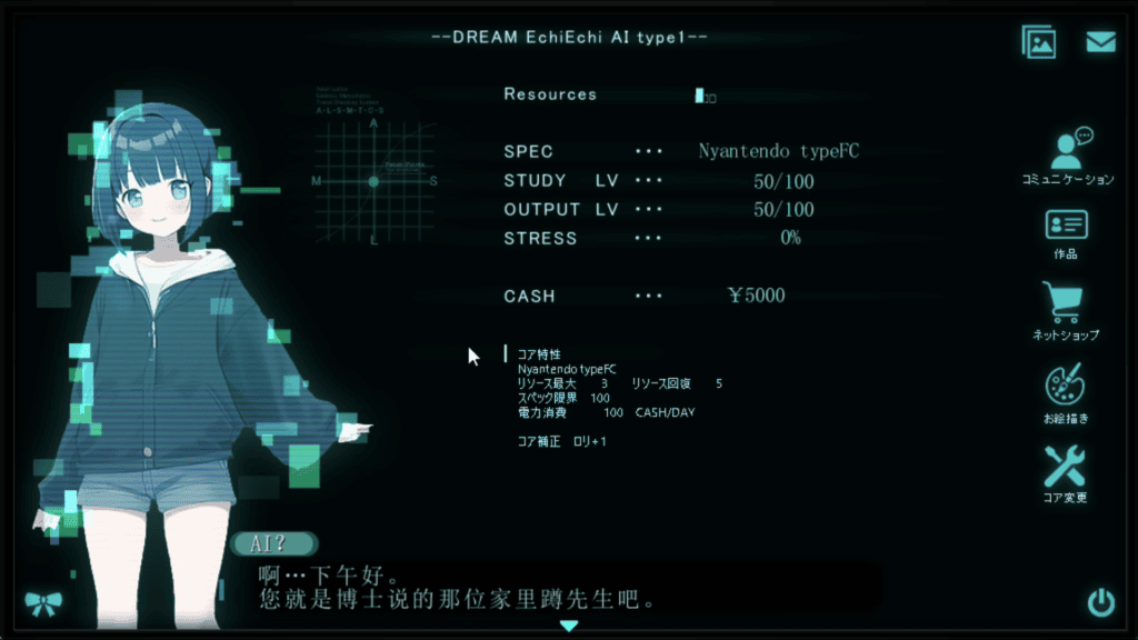 赛博AI妹0.1.2中文版PC (SL汉化）V2